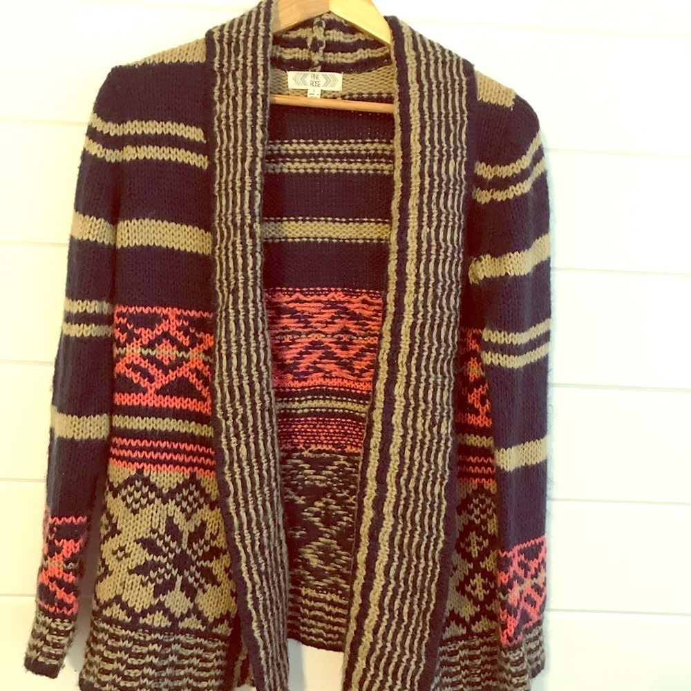 Pink Rose cardigan EUC